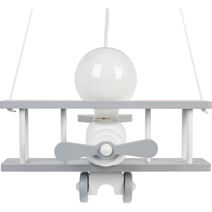 Lampa wisząca Samolot mały szaro-biały
