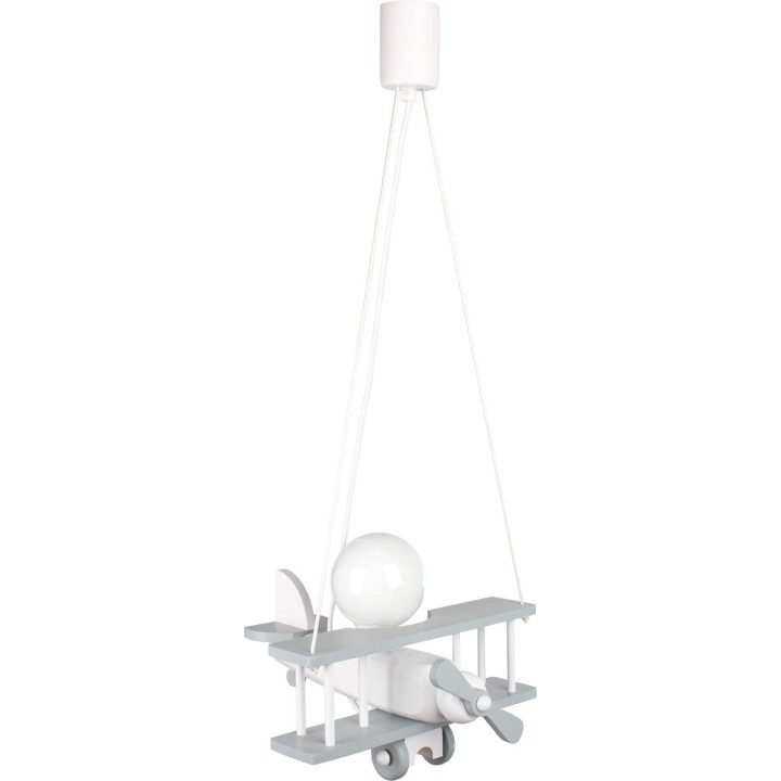 Lampa wisząca Samolot mały szaro-biały