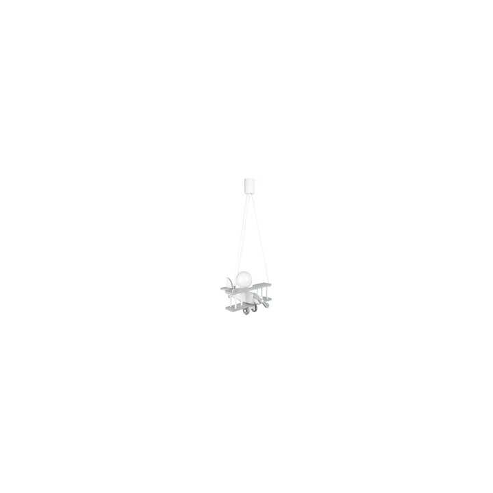 Lampa wisząca Samolot mały szaro-biały