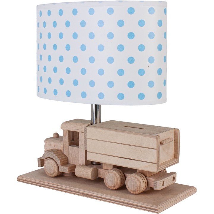 Lampa stołowa Ciężarówka - Skarbonka - kropki