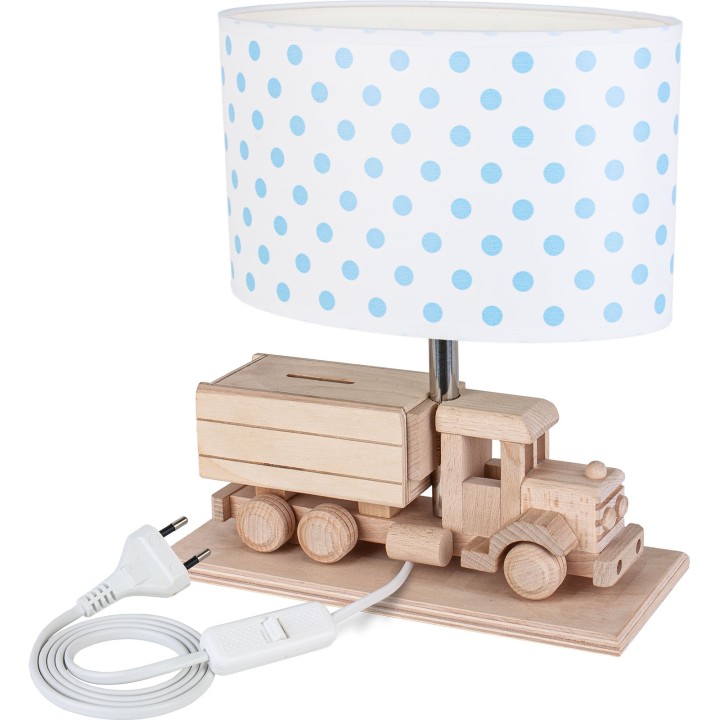Lampa stołowa Ciężarówka - Skarbonka - kropki