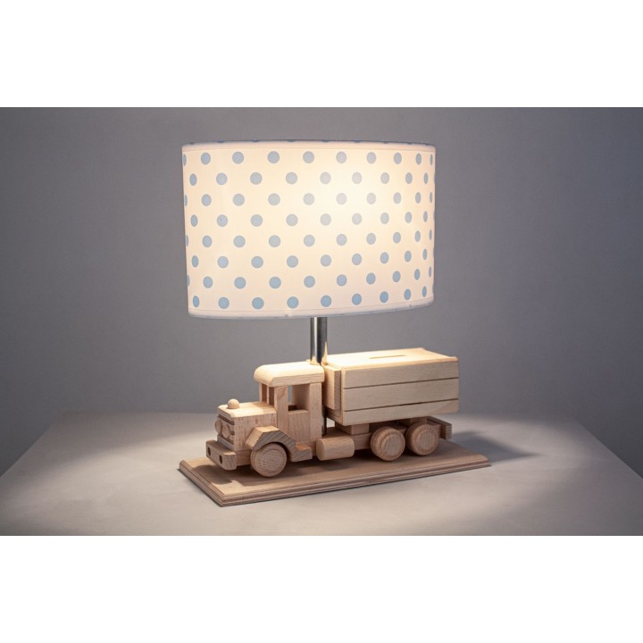 Lampa stołowa Ciężarówka - Skarbonka - kropki