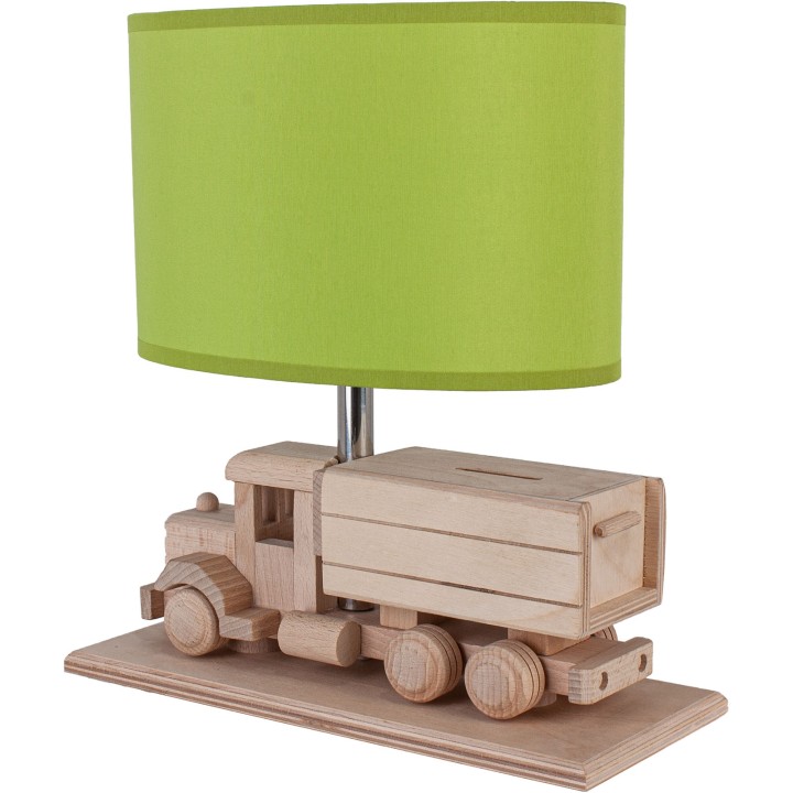 Lampa stołowa Ciężarówka - Skarbonka - zielona