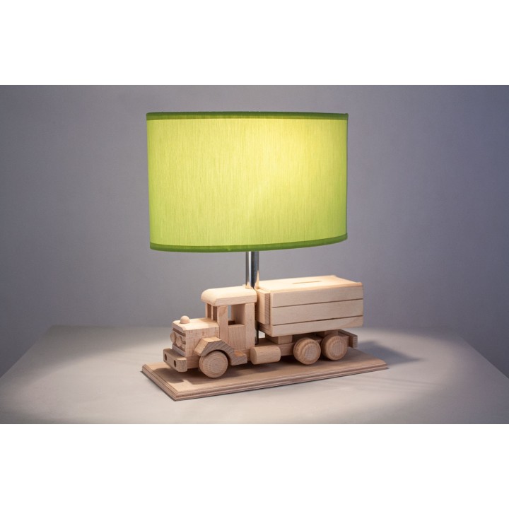 Lampa stołowa Ciężarówka - Skarbonka - zielona