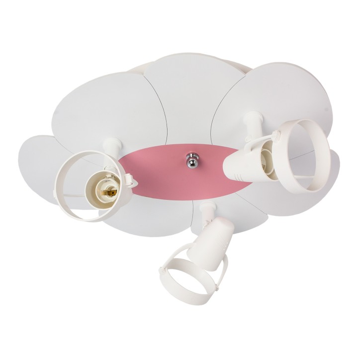 Lampa sufitowa plafon Płatek biało-różowy