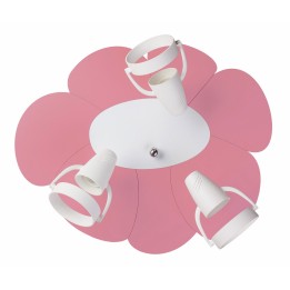 Lampa sufitowa plafon Płatek różowo-biały