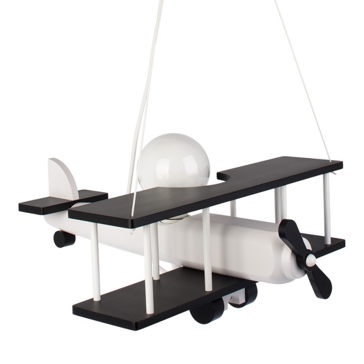 Lampa wisząca Samolot duży czarno-biały