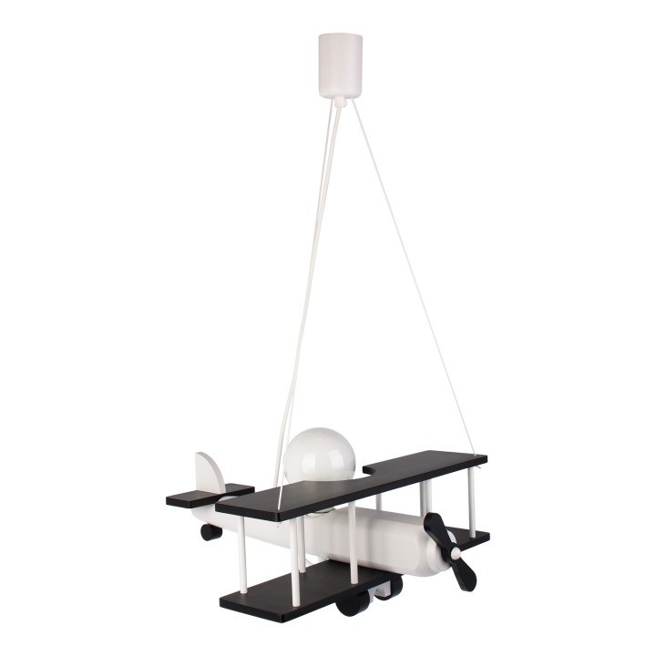 Lampa wisząca Samolot duży czarno-biały