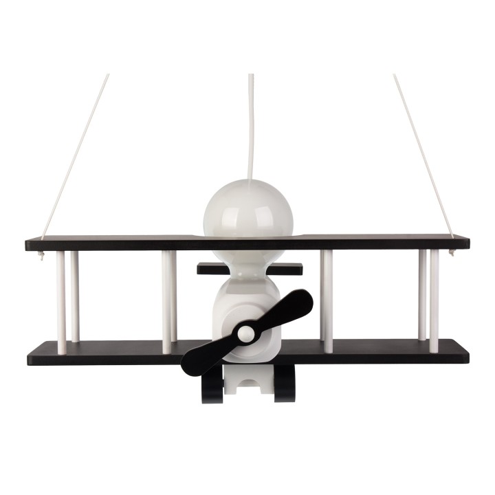 Lampa wisząca Samolot duży czarno-biały