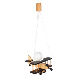 Lampa wisząca Samolot mały czarno-naturalny