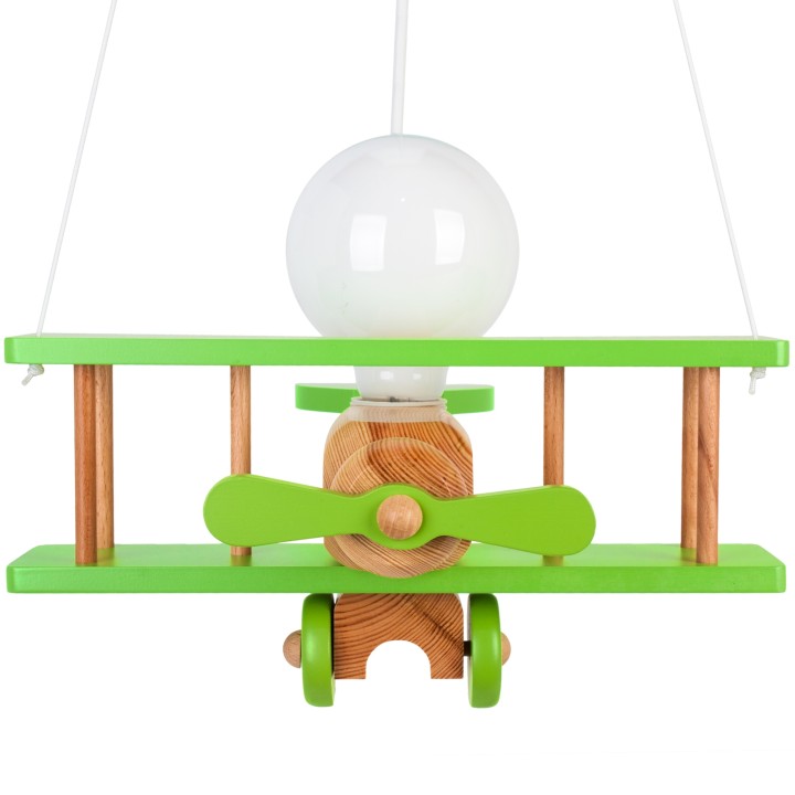 Lampa wisząca Samolot mały zielono-naturalny