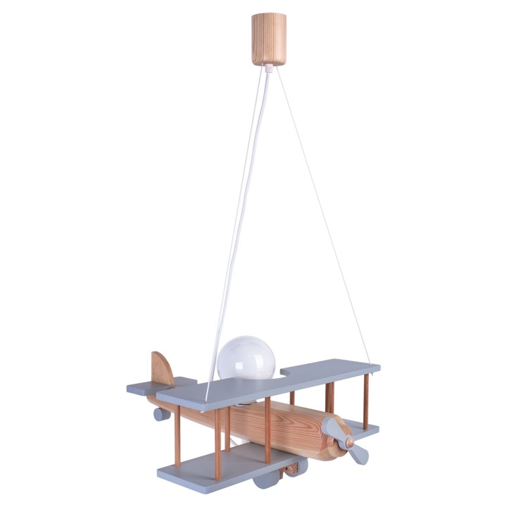 Lampa wisząca Samolot duży szaro-naturalny