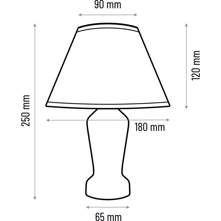 Lampa nocna Mona szary marmur