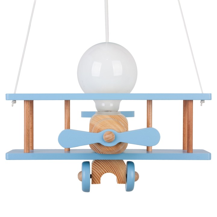 Lampa wisząca Samolot mały błękitno-naturalny