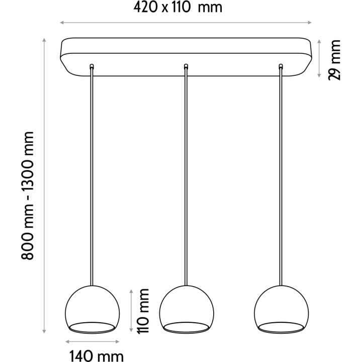 Lampa wisząca BALLI-3